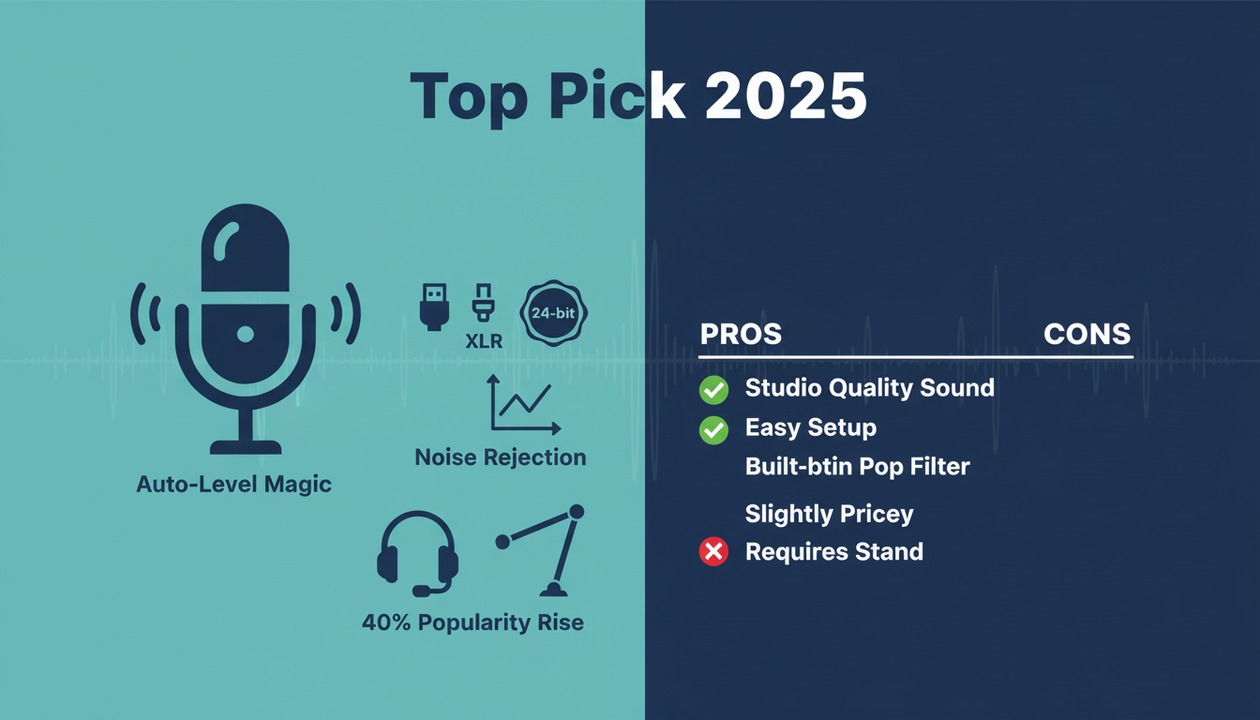 shure mv7 best hybrid mic infographic